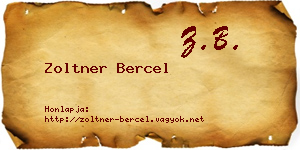 Zoltner Bercel névjegykártya